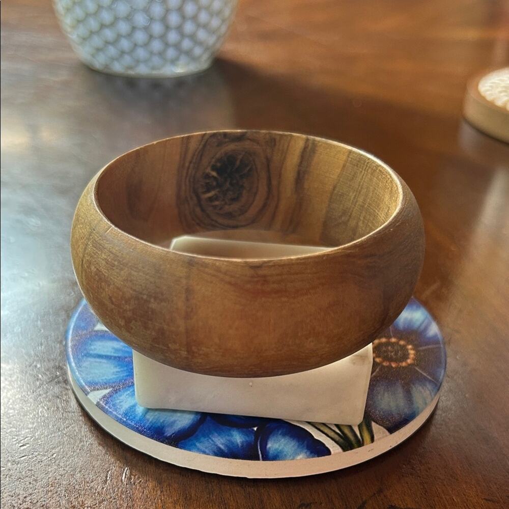 Wooden 1” wide bangle bracelet #B45 Rosewood